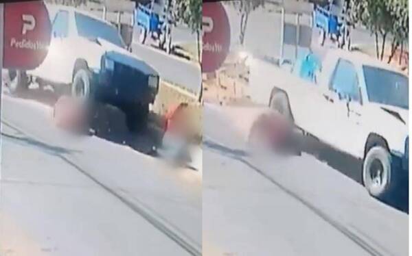 Crónica / [VIDEO] Obreros bacheaban una calle ¡y camioneta les pasó por encima!