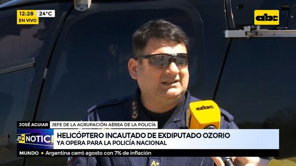 Helicóptero incautado a Ozorio opera desde hoy para la Policía - ABC Noticias - ABC Color