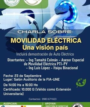 Invitan a la Charla sobre «Movilidad Eléctrica: Una visión país»