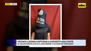 Vecinos logran capturar a supuesto asaltante - ABC Noticias - ABC Color