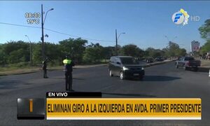 Eliminan giro a la izquierda en avenida Primer Presidente | Telefuturo