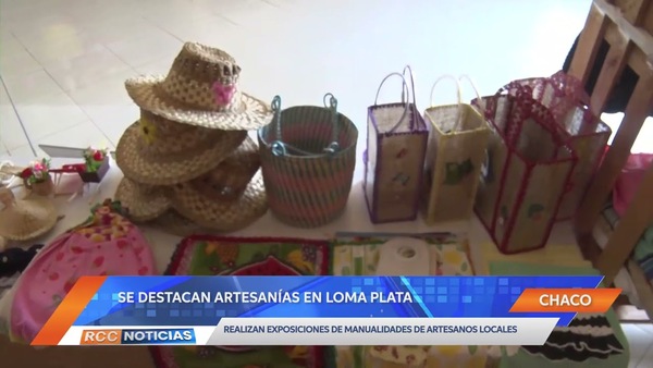 Realizan exposiciones de artesanías en la Municipalidad de Loma Plata
