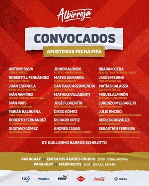 Paraguay completa su lista