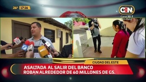 Asaltada al salir del banco - C9N