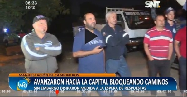 Avanzaron hacia la capital bloqueando caminos - C9N