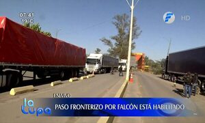 Paso fronterizo por Falcón está habilitado | Telefuturo