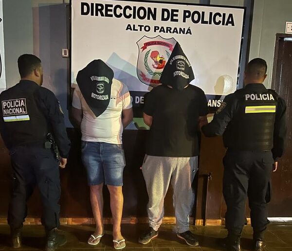 Detienen a un policía y un civil con armas, cargadores y selectores de tiros - ABC en el Este - ABC Color