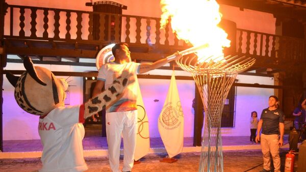 La llama Odesur llega a Pilar en vísperas de Juegos Olímpicos