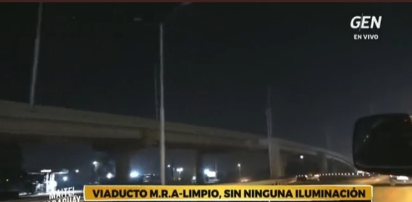 Hurto y desidia: viaducto del MOPC está a oscuras desde hace meses - ADN Digital