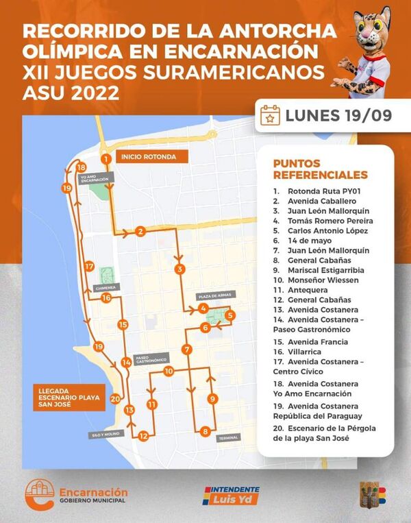Posponen llegada de llama olímpica a Encarnación - Nacionales - ABC Color