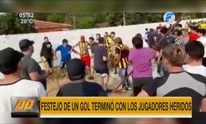 Festejo de gol terminó con jugadores y dirigentes heridos en Capiatá | Telefuturo
