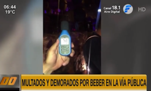 Multados y demorados por beber en la vía pública en San Lorenzo | Telefuturo