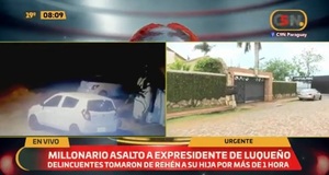 Asaltantes se llevan G. 100 millones de residencia de expresidente del Luqueño