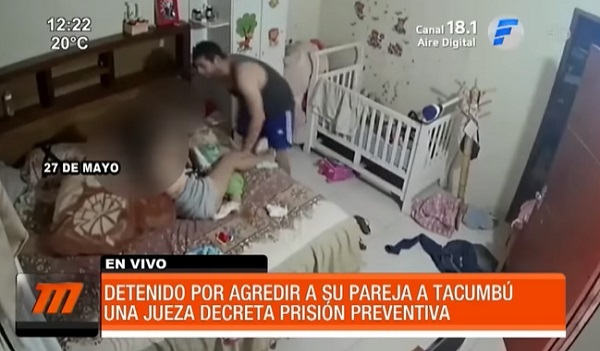 Hombre captado agrediendo a su pareja cumplirá prisión en Tacumbú