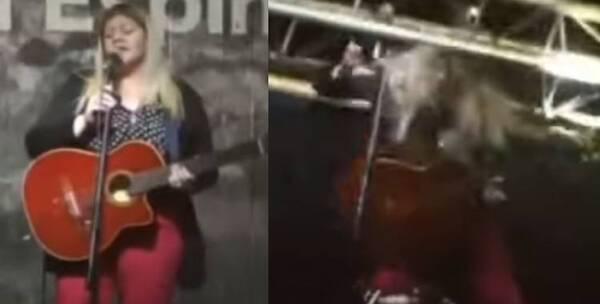 Crónica / [VIDEO] Cantante fue aplastada por pantalla gigante en pleno show