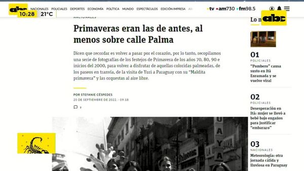 Primaveras eran las de antes, al menos sobre calle Palma - ABC Noticias - ABC Color