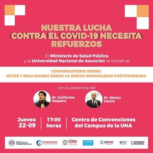 Realizarán conversatorio sobre la nueva normalidad postpandemia - .::Agencia IP::.