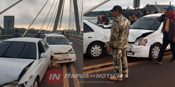IMPORTANTES DAÑOS TRAS COLISIÓN EN EL PUENTE INTERNACIONAL