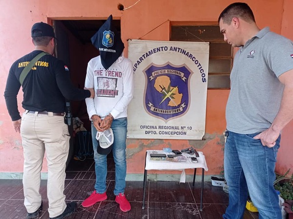 Detienen a presunto microtraficante de crack en Concepción