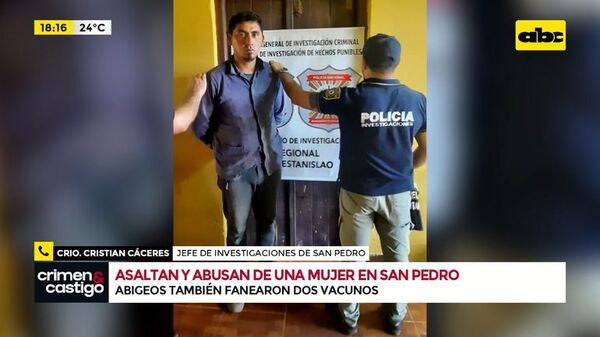 Asaltan y abusan de una mujer en San Pedro - Crimen y castigo - ABC Color