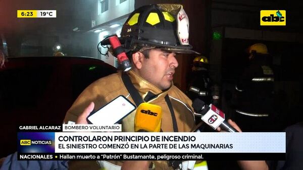 Controlaron principio de incendio en un taller  - ABC Noticias - ABC Color