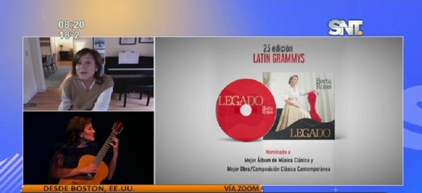 Berta Rojas nuevamente nominada al Grammy Latino - SNT