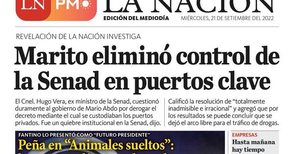 La Nación / LN PM: edición mediodía del 21 de setiembre