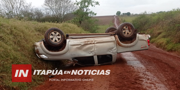VIOLENTO VUELCO DE CAMIONETA EN SAN RAFAEL DEL PARANÁ