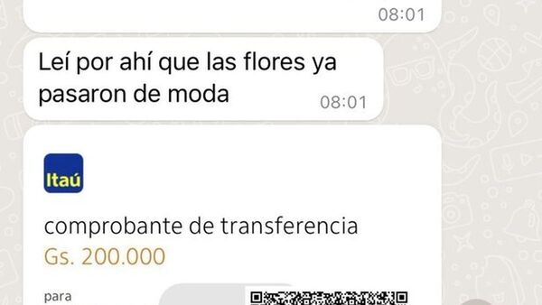 Transfirió plata como regalo de Primavera y causó furor en redes