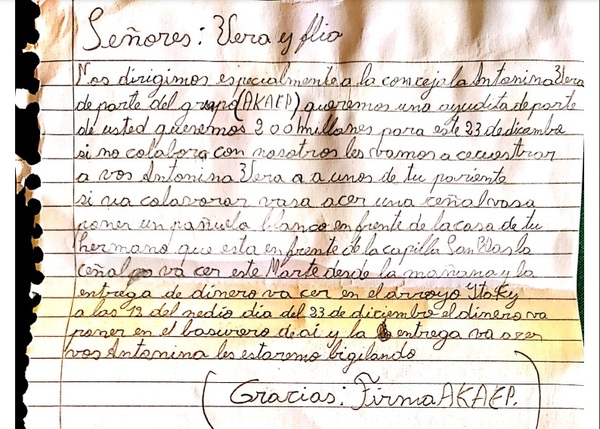 Hallan supuestas cartas de amenaza de la ACA-EP | 1000 Noticias