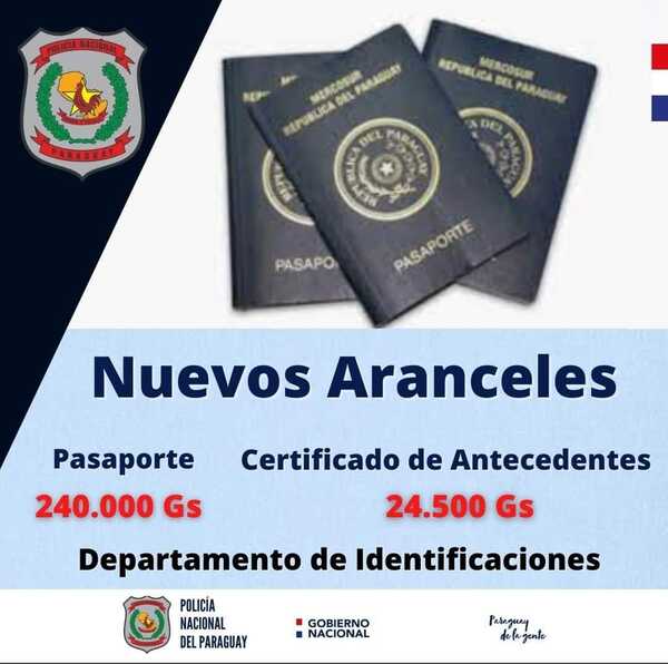 Pasaportes y certificados de antecedentes costarán más caro desde el lunes | 1000 Noticias