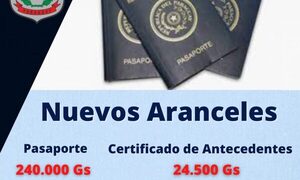 Aumentan aranceles para pasaporte y certificado de antecedentes policiales