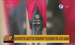 Supuestos adictos robaron televisor de alta gama en San Lorenzo | Telefuturo