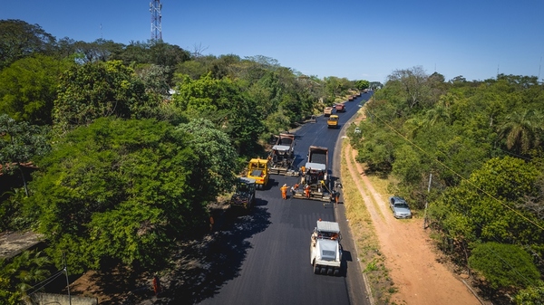 Ruta PY02: siguen las tareas en zona del cerro Caacupé para habilitar nuevo tramo - .::Agencia IP::.