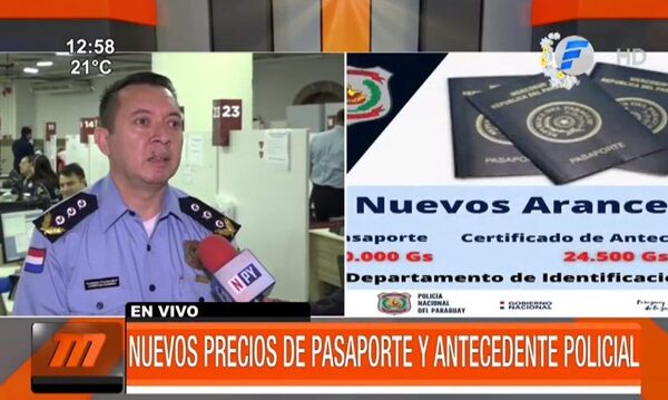 Nuevos precios para pasaporte y antecedente policial - Paraguaype.com