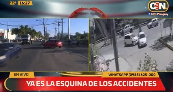 Reportan otro accidente de tránsito sobre la Avenida Madame Lynch