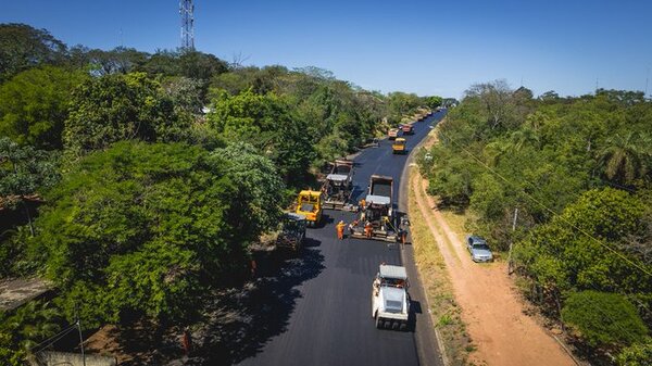 Ruta PY02: siguen las tareas en zona del cerro Caacupé para habilitar nuevo tramo