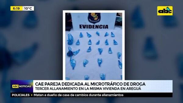 Cayó pareja dedicada al microtráfico de drogas - ABC Noticias - ABC Color