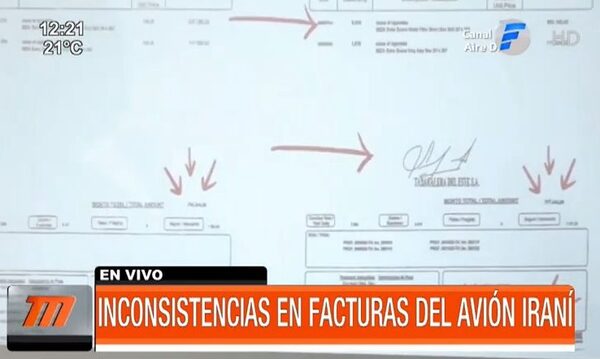 Inconsistencias en facturas del avión iraní presentados por Tabesa | Telefuturo