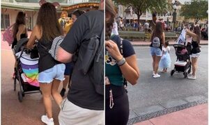 Esconden a una niña en carriola para no pagar entrada a Disney