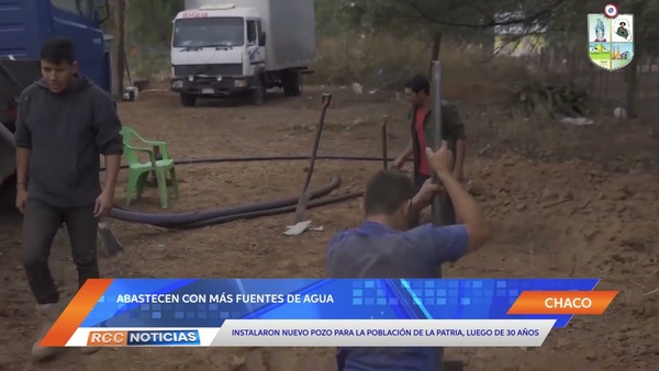 Instalaron nuevo pozo de agua en La Patria, luego de más de 30 años.