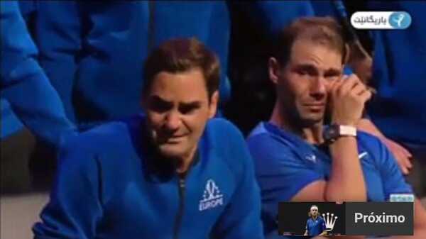 La imagen más elocuente en la despedida del tenis de Roger Federer: el llanto desconsolado de Rafael Nadal