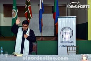 Directivos de la Asociación Rural del Paraguay Regional Amambay e invitados participan de una ceremonia religiosa