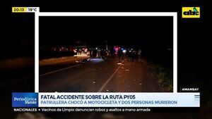 Patrullera protagoniza fatal accidente sobre la ruta PY05 - ABC Noticias - ABC Color