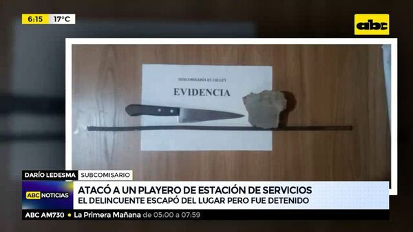 Atacó a un playero de estación de servicios - ABC Noticias - ABC Color