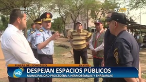 Plaza del Congreso: Despejan espacios públicos - SNT