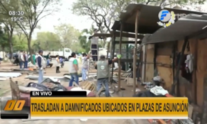 Damnificados son desocupados de las plazas de Asunción | Telefuturo