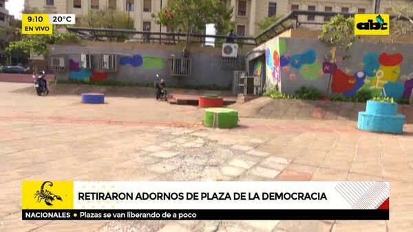 Retiraron adornos de la Plaza de la Democracia. - ABC Noticias - ABC Color