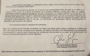 PLAN APRIETE: EMPIEZAN A LLEGAR INTIMACIONES DE PAGO DE IMPUESTOS A LOS COMERCIANTES Y EN LOS BARRIOS