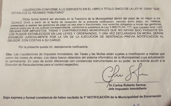 PLAN APRIETE: EMPIEZAN A LLEGAR INTIMACIONES DE PAGO DE IMPUESTOS A LOS COMERCIANTES Y EN LOS BARRIOS